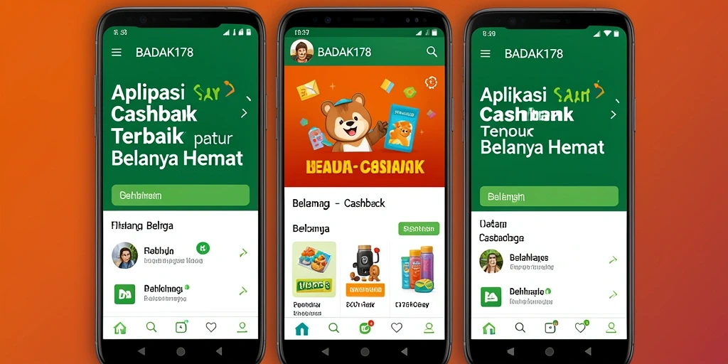 Tampilan antarmuka aplikasi BADAK178 untuk Cashback yang menarik.