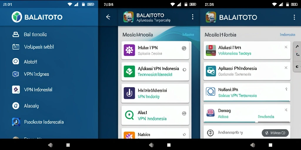 Antarmuka yang user-friendly dari aplikasi BALAITOTO VPN.