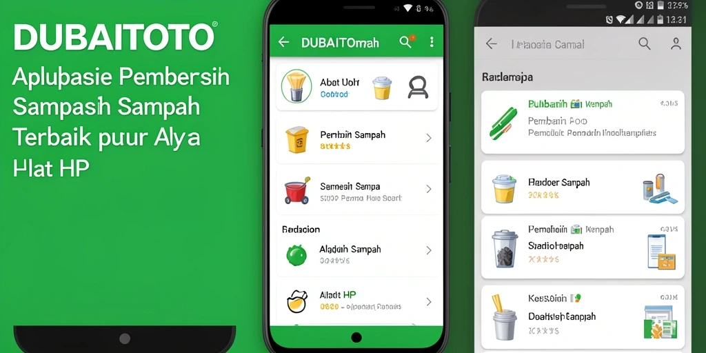 Antarmuka DUBAITOTO yang ramah pengguna untuk pembersihan sampah.