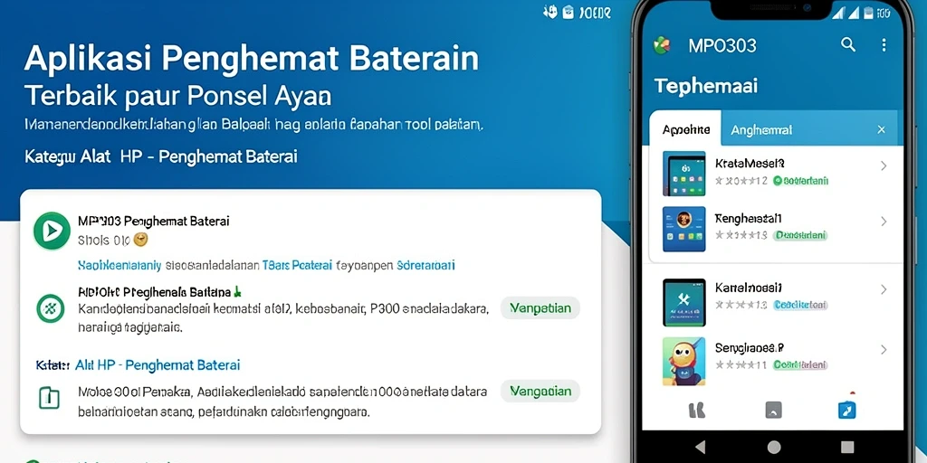 Antarmuka MPO303 yang intuitif untuk pengelolaan penghemat baterai.