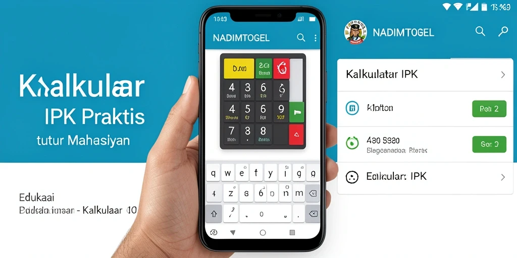 Antarmuka aplikasi NADIMTOGEL untuk Kalkulator IPK yang praktis.